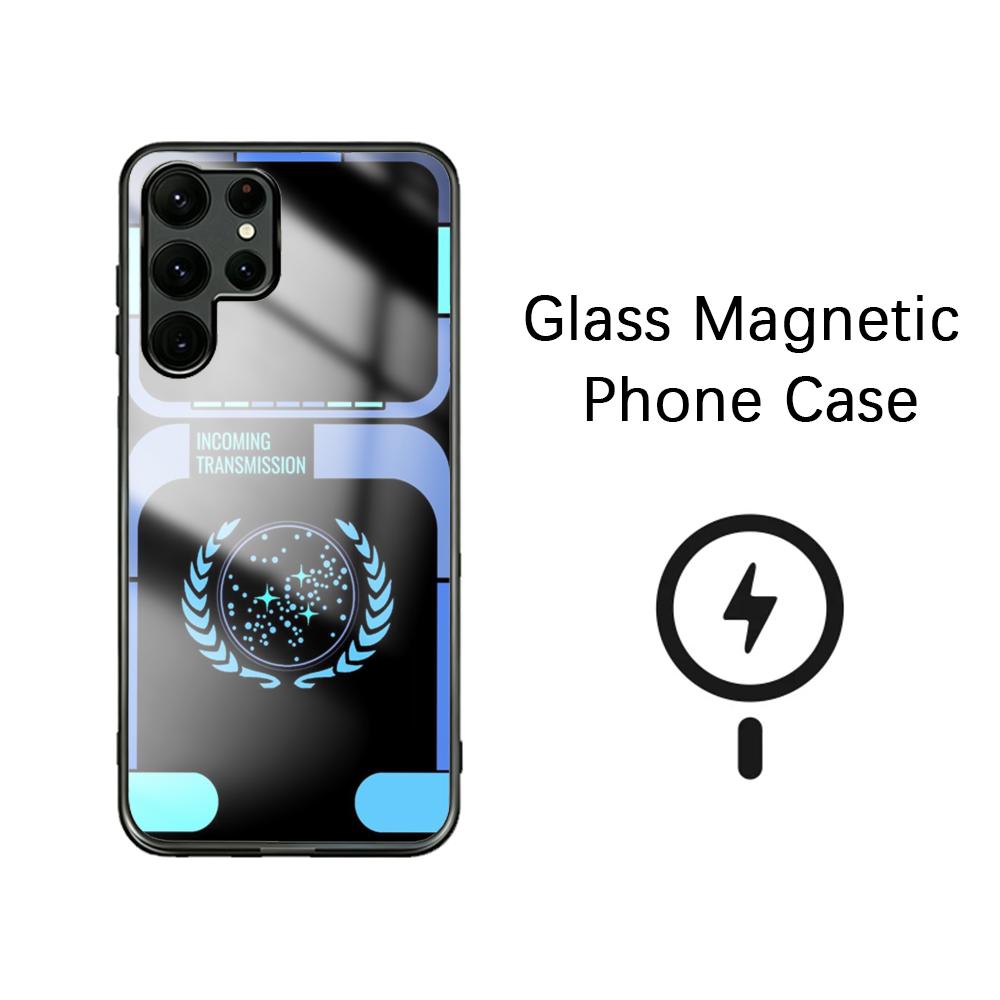 Magnetic Phone Case - เคสโทรศัพท์ลายยานอวกาศสตาร์เทรคสุดหรู สำหรับ Samsung S26 S25 S24