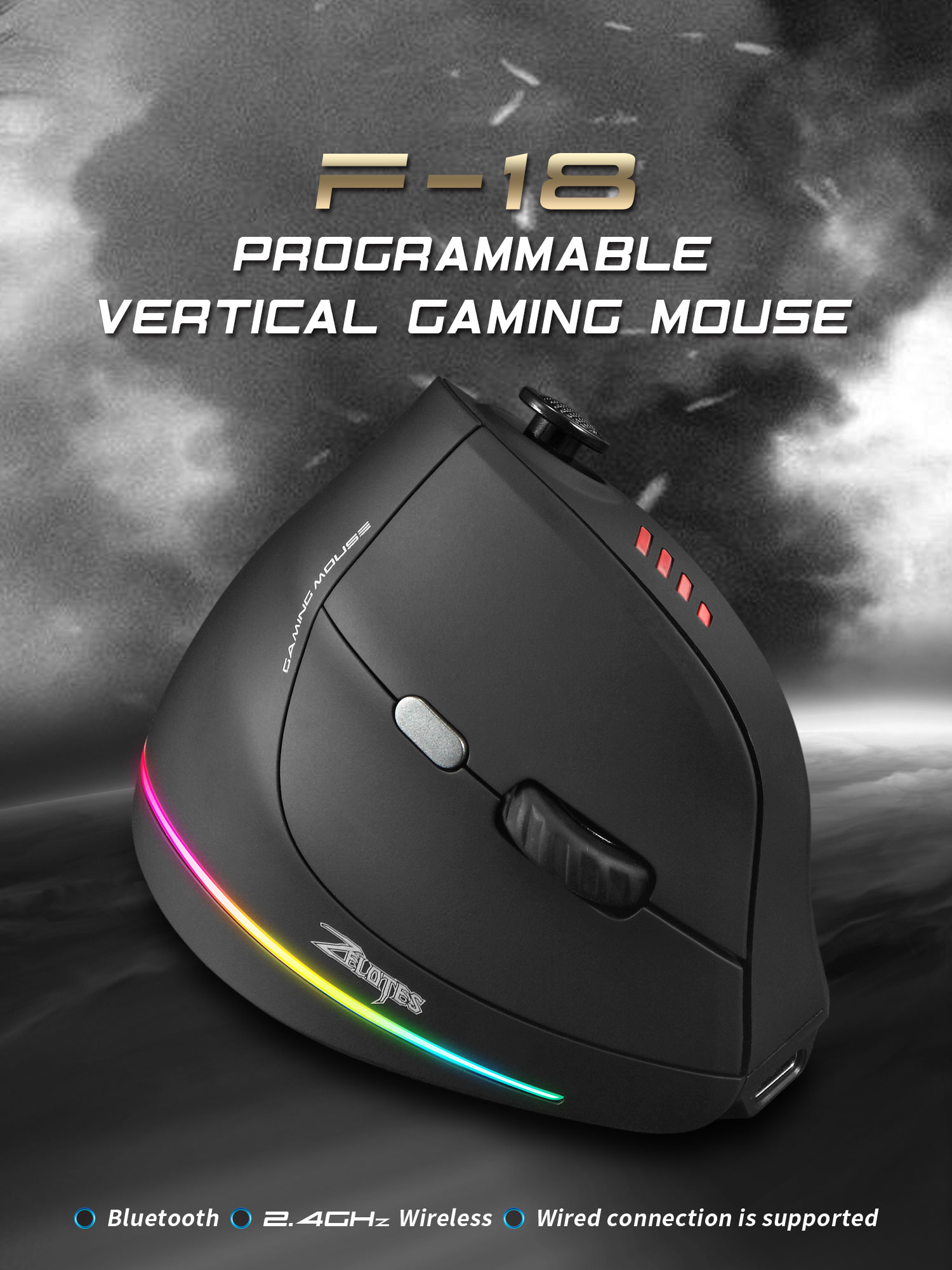 Jomaa RGB Backlit ไร้สายเมาส์แ - Gaming Controller Phone บทวิจารณ์และราคา