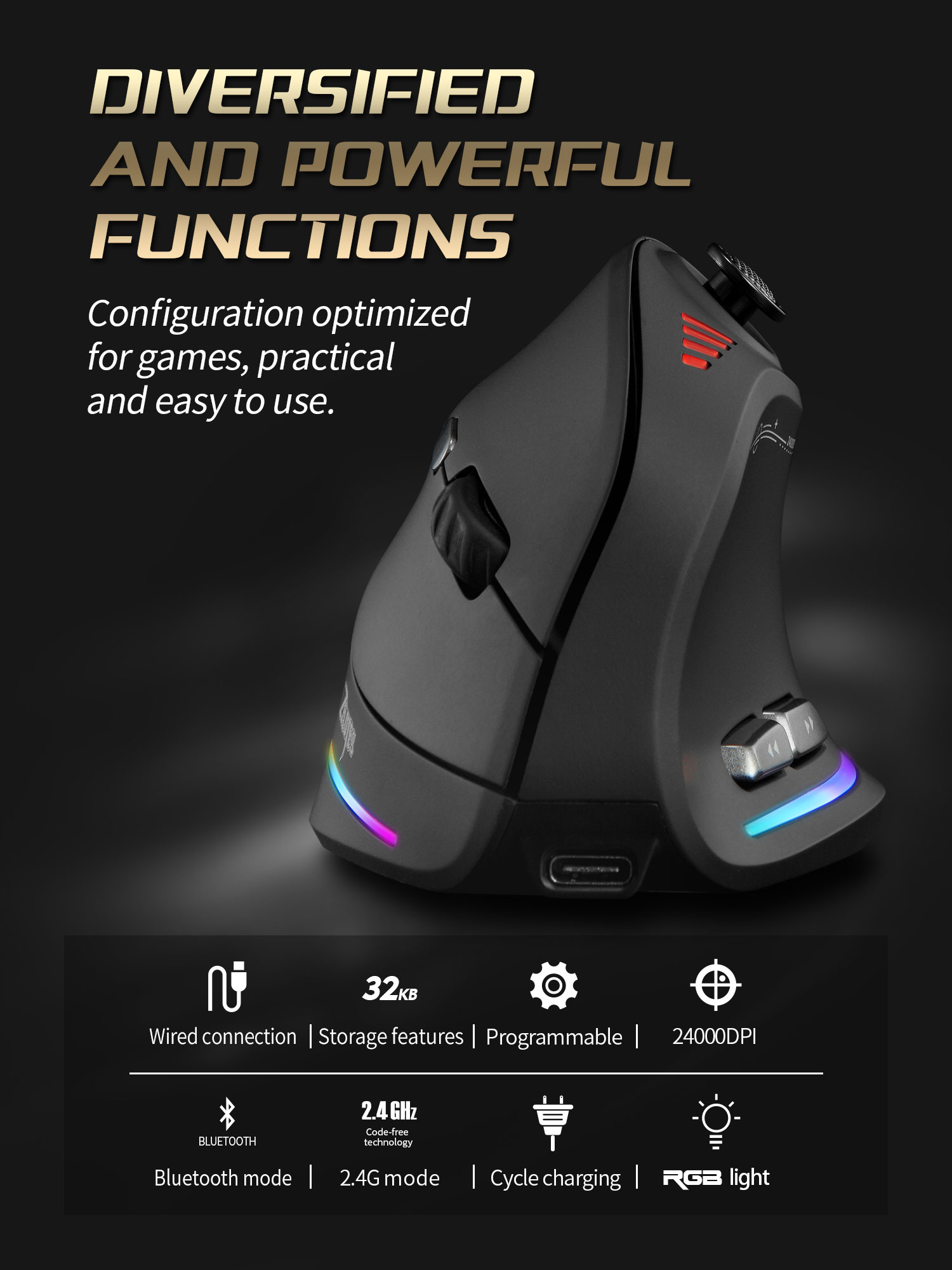 Jomaa RGB Backlit ไร้สายเมาส์แ - Gaming Controller Phone บทวิจารณ์และราคา
